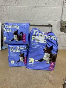 lot 247 image: LOT OF 3 up&up Dog Training Pads (25 Count & 100 Count, Size X-Large)