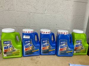 lot 341 image: LOT OF 5 Splash Ice Melt (3 Reg & 2 Pet Safe)