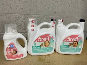 lot 342 image: LOT OF 3 Dreft Baby Laundry Detergent Stage 1 & 2