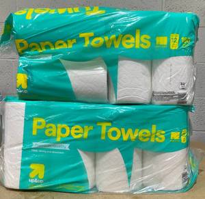 lot 344 image: LOT OF 2 up&up Make-A-Size Paper Towels - 150 sheets - 12 Rolls Per Pack