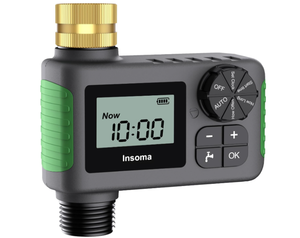 lot 140 image: Insoma Sprinkler Timer Brass Inlet, Hose Timer for Watering, Programmable Water Timers with Rain DelayManualAutomatic Irrigation System, for Outdoor Lawn Garden, IP55 Waterproof (Used)