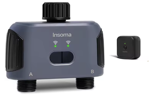 lot 146 image: Insoma Automatic Water Timer with Wifi Hube 2-Outlet Garden Irrigation Watering System Sprinkler Programmer Tools support Alexa (Used)