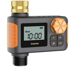 lot 147 image: Insoma Hose Timer Brass Inlet, Water Timer for Garden Hose Faucet, Outdoor Sprinkler Timers with Rain DelayManualAutomatic Irrigation System for Lawns Yard Pool, 1 Outlet