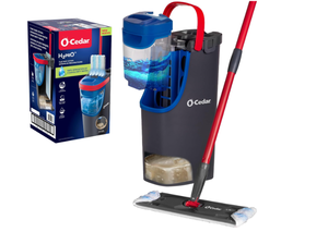 lot 291 image: O-Cedar H2prO Flat Mop System Quick Cleaning Tool Clean with Clean Water Machine Washable Reusable Microfiber Mop Pad Safe on Wood Floors, Vinyl, Tile, Baseboards, Walls
