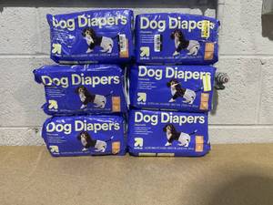 lot 229 image: LOT OF 6 Up&Up Dog Diapers - 18ct Per Pack Size XS