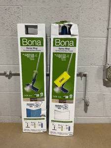 lot 292 image: LOT OF 2 Bona Spray Mop for Hard-Surface Floors (1 New, 1 Used)