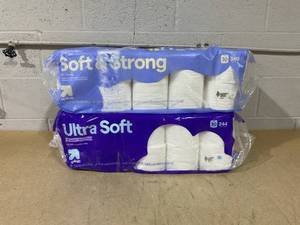 lot 163 image: LOT OF 2 (1 Pack) Soft & Strong And (1 Pack) Ultra Soft Toilet Paper - 30 Rolls Per Pack