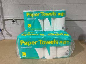 lot 166 image: LOT OF 2 up&up Make-A-Size Paper Towels - 150 sheets - (1 Pack Of 8 Rolls & 1 Pack Of 12 Rolls)