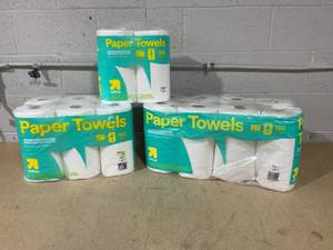 lot 278 image: LOT OF 3 up&up Paper Towels (1) 6 Pack, (1) 2 Pack, (1) 8 Pack