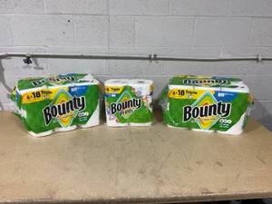 lot 380 image: LOT OF 3 Bounty Paper Towels