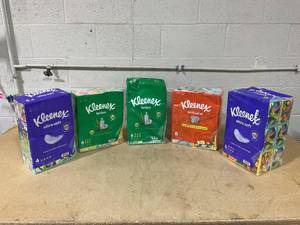 lot 385 image: LOT OF 5 Kleenex Facial Tissue