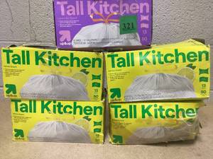 lot 321 image: LOT OF 5 up&up Tall Kitchen Trash Bags