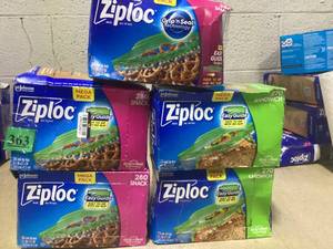 lot 363 image: LOT OF 6 Ziploc Bags (3) Sandwich Bags280 Count (2) Sandwich270 Count