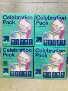 lot 366 image: LOT OF 4 up&up Disposable Table Top Celebration Pack - 97ct