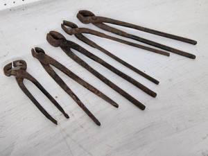 Vintage Blacksmith Farrier Pliers and Cutters Set