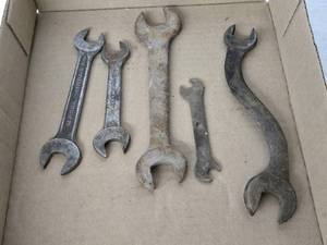 Set of Vintage Open-End Wrenches including Made in USA Models