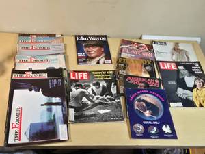 Lot of Vintage Magazines Including LIFE, The Farmer, and John Wayne Collectors Edition