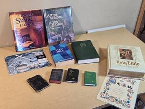 Collection of Religious Books and Bibles