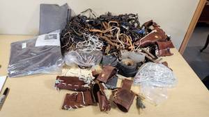 Leather Craft Supplies including H.J.E. Co. Leather Scraps, Strips