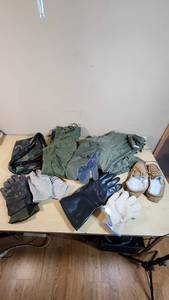 Military Cold Weather Gear including Parka, Mittens, and Boots