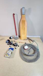 Fishing Equipment Lot including Zebco Reels, Fishing Line, and Accessories