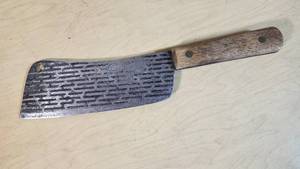 Vintage Cleaver with Wooden Handle