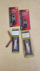 HLS-1101 Diagonal Plier Replacement Head and HLS-1102 Long Nose Replacement Head, K-T Industries Cutting Tips 6290 Size 1 and Size 3, and a Torch Tip