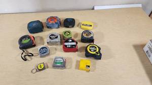 Lot of Various Tape Measures including Pittsburgh, Channellock, and Johnson