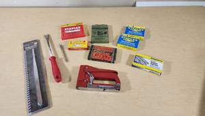 Stanley Bostitch Staple Gun and Accessories including Arrow Wedge Pointed Staples, Stanley Bostitch Staples, and Staple Removers