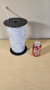 White and Black Braided Rope on Spool - Approx. 14 thick rope