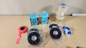Capitol Grip Double Face Adhesive Tape, Tool Bench Packing Tape, and 3M Electrical Tape