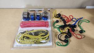 Master Mechanic 17 Piece Tie Down Kit and Bungee Cords Set