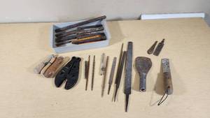 Assorted Hand Tools Including Punches, Files
