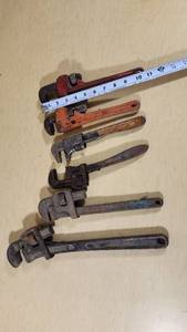 Ridgid and Other Brands Pipe Wrenches Assortment