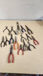 Various Pliers and Hand Tools Lot Including Different Sizes and Styles