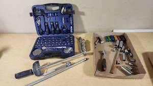 Socket Set, Torque Wrench, and Assorted Sockets