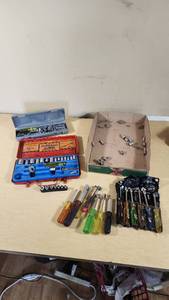 Mixed Hand Tools and Socket Sets including Screwdrivers and Wrench Sets