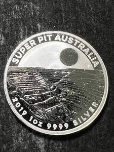 lot 07 image: 2019 AUSTRALIAN SUPER PIT 1 TROY OZ .9999 FINE SILVER