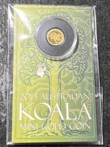 lot 27 image: 2013 AUSTRALIAN KOALA HALF GRAM .9999 FINE GOLD