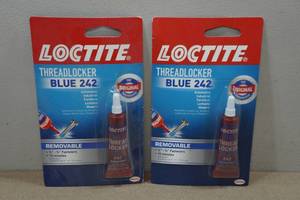 lot 100 image: 2 Loctite Threadlocker Blue 242