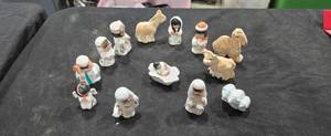 lot 1890 image: Ceramic Nativity Scene Figurines
