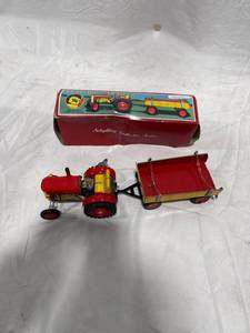 lot 1932 image: Schylling Toy Tractor & Trailer