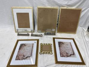 lot 1934 image: Assorted Gold Picture Frames & Stands