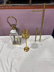 lot 1939 image: Decorative Lantern, Candle Holder, Stand