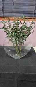 lot 2015 image: Glass Vase with Artificial Olives