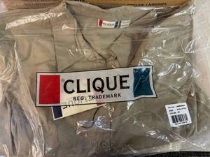 lot 45 image: SSS. 19x Clique Button Down Short Sleeve  Shirts-(2x XXXL)XXL