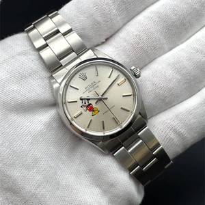lot 20 image: 1971 Rolex Oyster Perpetual Air-King Precision Ref. 5500 w Custom Mickey Mouse Dial  Pre-Owned Retail $6,000