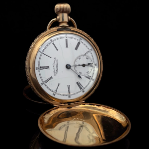 lot 16 image: Antique Estate Waltham American 14K Solid Gold Pocket Watch 40mm Effie Jones Collection (52.5 Grams) $4,500 Retail
