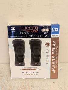 lot 70 image: COPPERFIT ELITE COMPRESSION KNEE SLEEVE LARGE