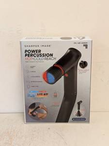 lot 81 image: SHARPER IMAGE POWER PERCUSSION HOT COLD REACH PERCUSSION MASSAGER